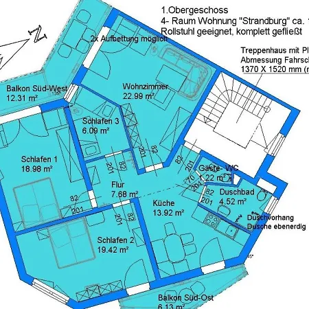 Appartamento Strandnahe Und Geraeumige Mit 3 Schlafzimmern Strandburg Ostseebad Kühlungsborn